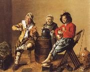 Jan Miense Molenaer Two Boys and a Girl Making Music USA oil painting reproduction
